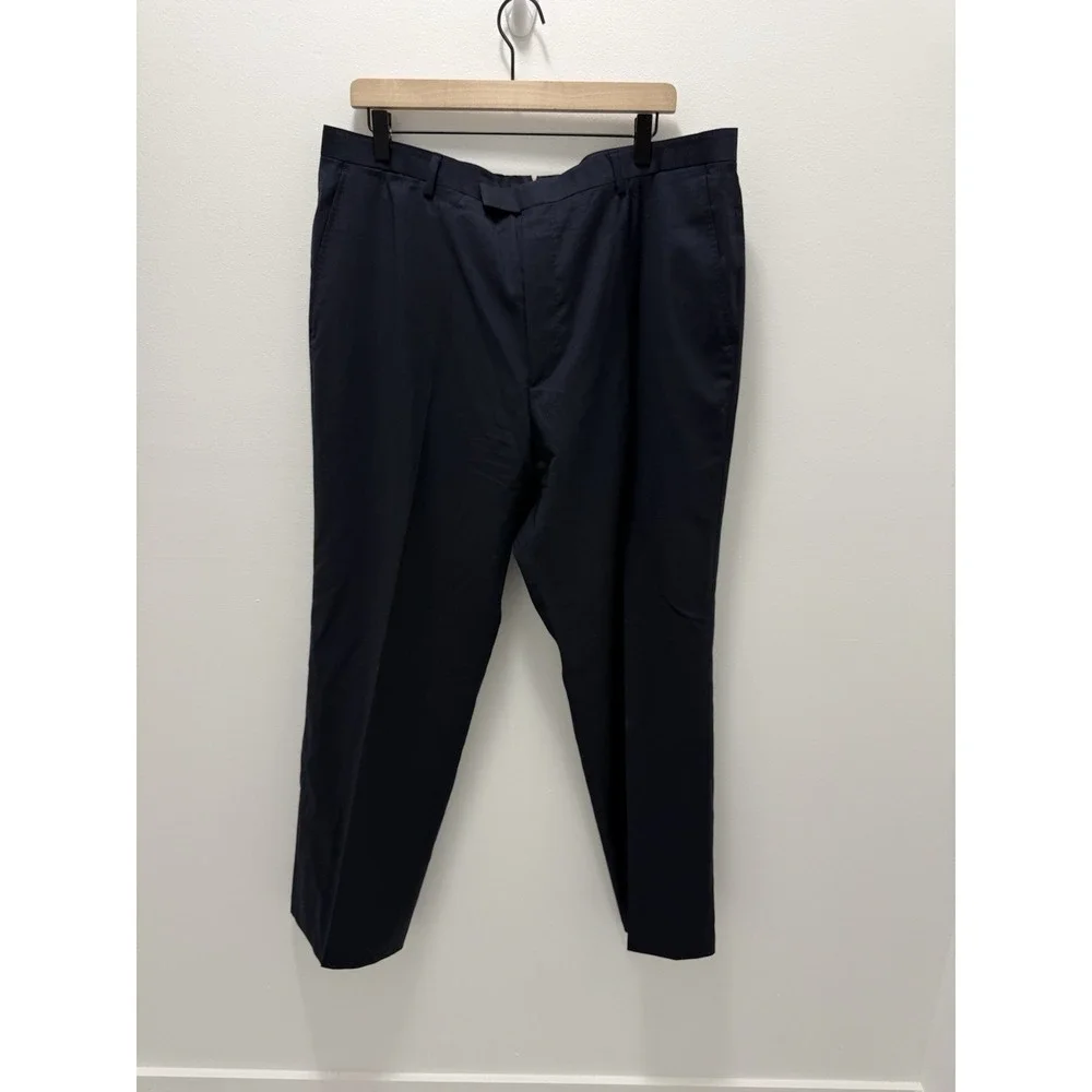 Banana Republic Trabaldo Togna 1840 Wool Dress Pants 38x30 Navy Italian Birdseye